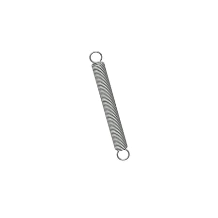 Extension Spring, O= .500, L= 4.50, W= .056